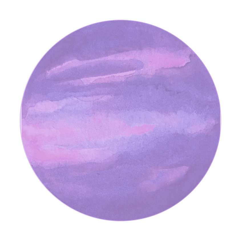 a purple watercolor sphere