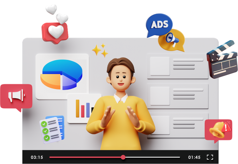 3D illustration mascot representing our services
